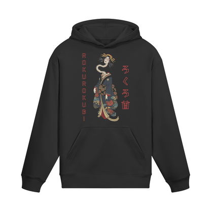 Rokurokubi Hoodie Mythical Creature Design Black | Tengura Store