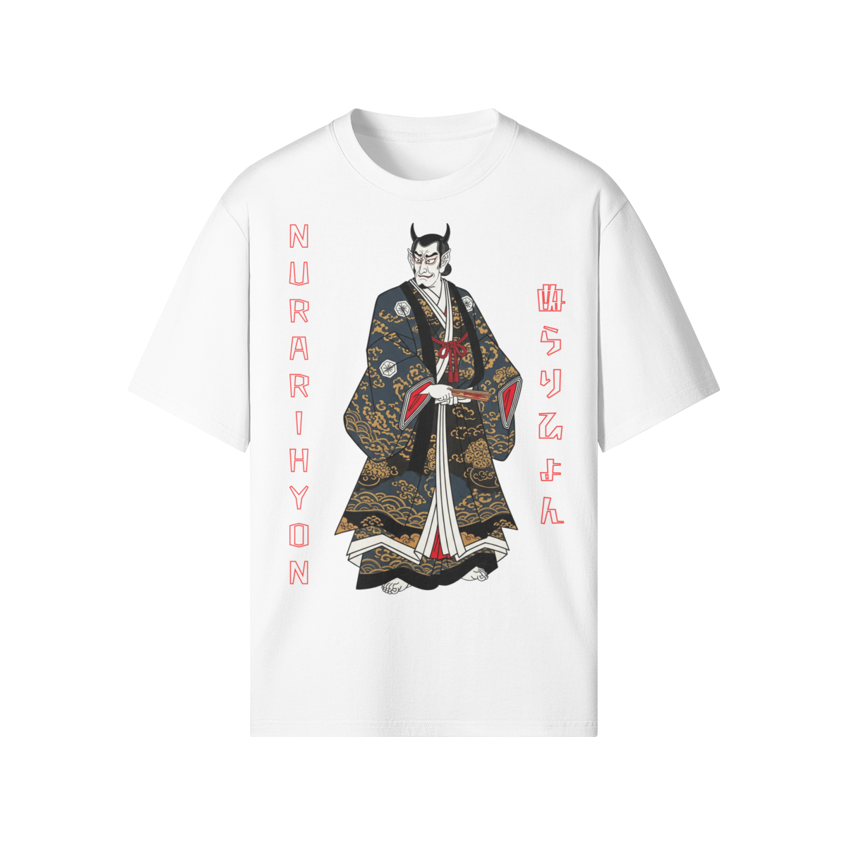 T-shirt Yokai Nurarihyon Folclore Japonês Branco | Tengura Store