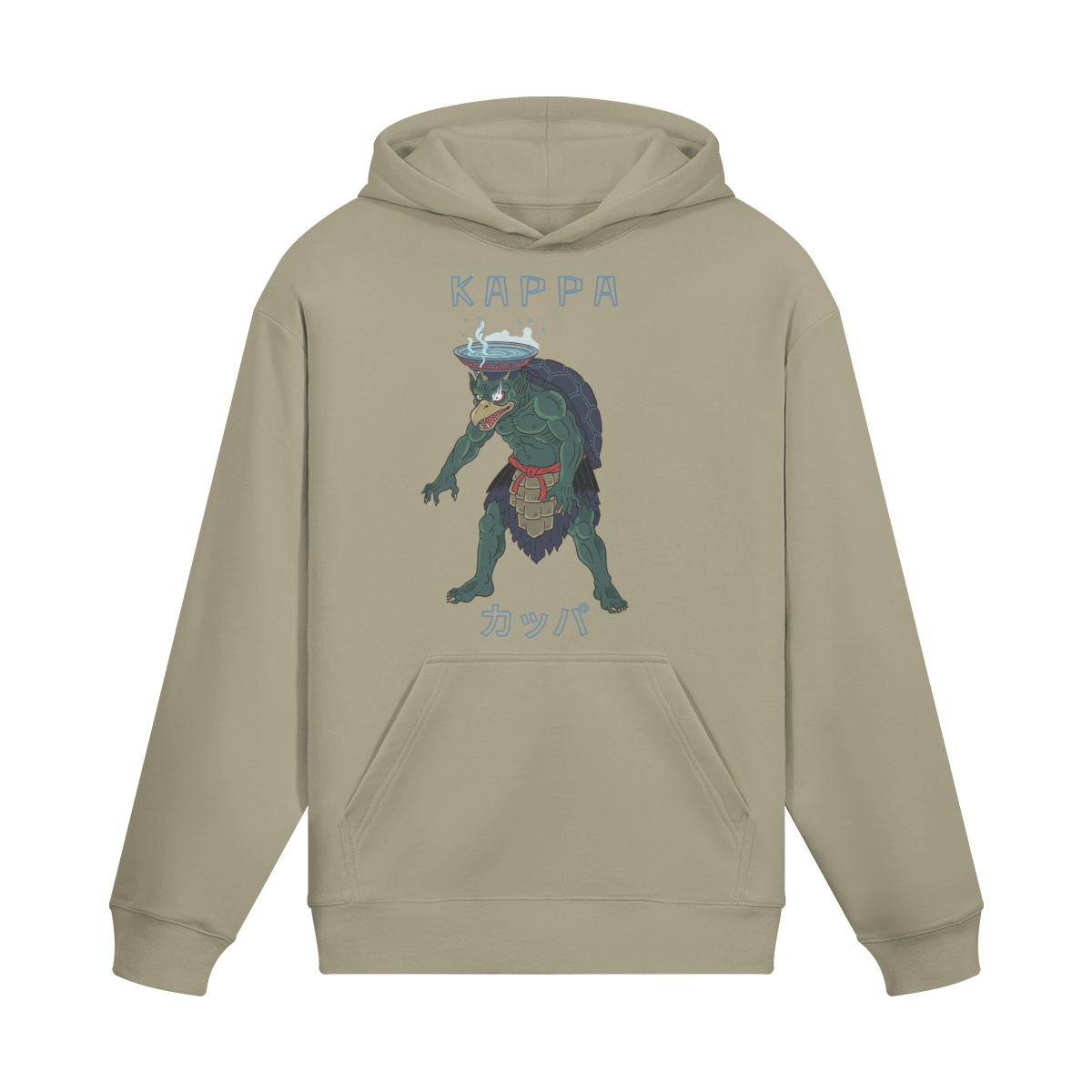 Kappa Hoodie Japanese Folklore Sand Beige | Tengura Store