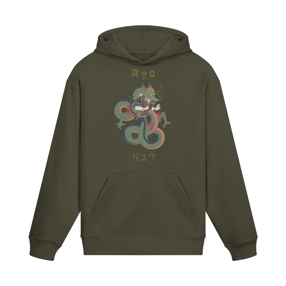 Mythical Dragon Hoodie Ryu Japanese Legend Charcoal Grey | Tengura Store