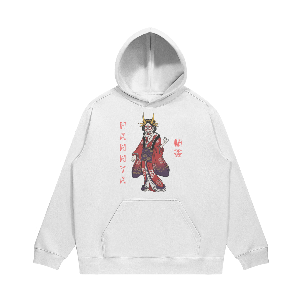 Hannya Mask Hoodie Traditional Demon Print | Tengura Store
