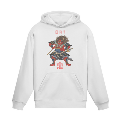 Oni Demon Hoodie Japanese Warrior White | Tengura Store