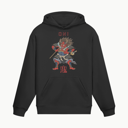 Oni Demon Hoodie Japanese Warrior Black | Tengura Store