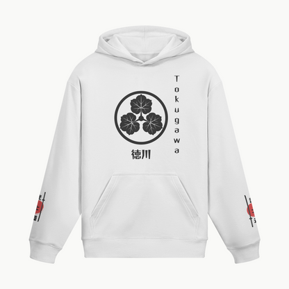 Tokugawa Clan Hoodie Crest Symbol White | Tengura Store