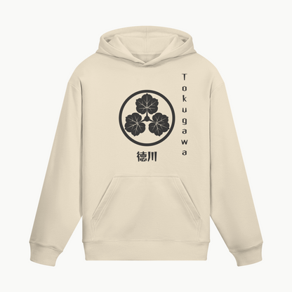 Tokugawa Clan Hoodie Samurai Crest Beige | Tengura Store