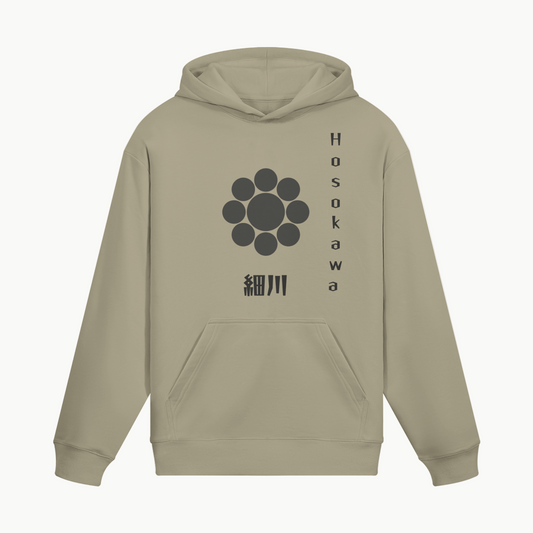 Hosokawa Clan Hoodie Samurai Crest Sand Beige | Tengura Store