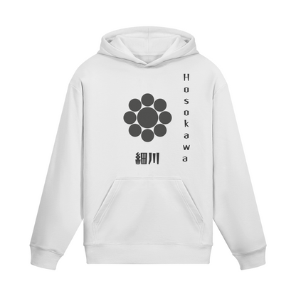 Hosokawa Clan Hoodie Samurai Crest White | Tengura Store