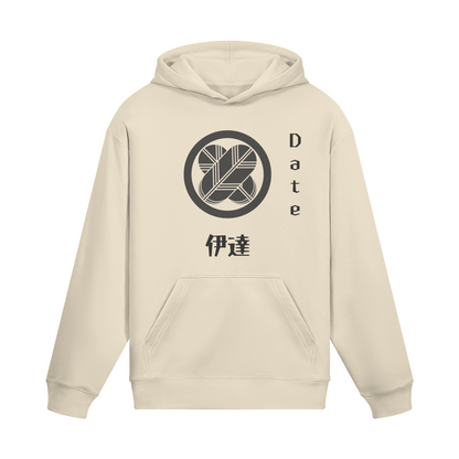 Date Clan Japanese Hoodie Samurai Crest Beige | Tengura Store