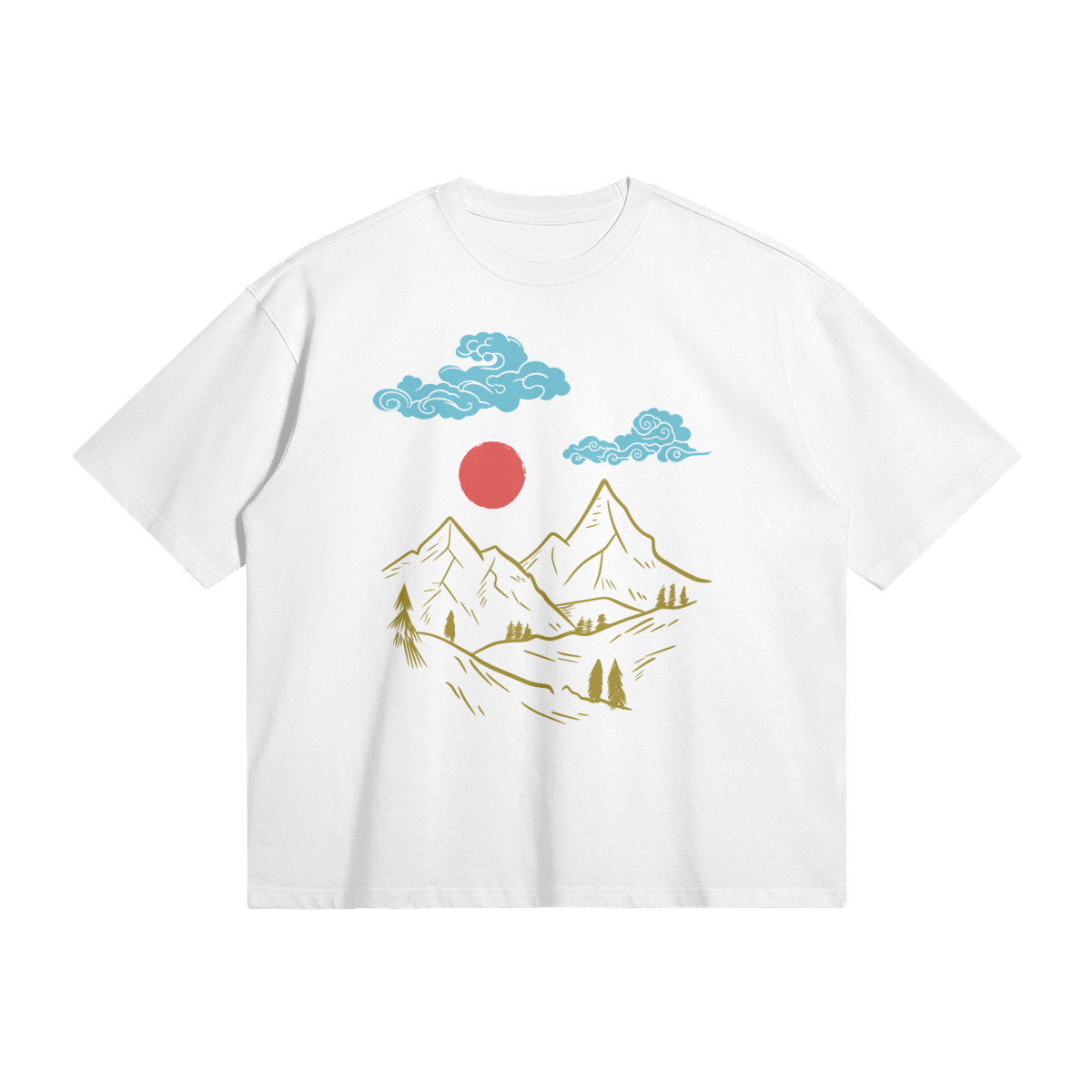 Mountain Landscape T-Shirt Japanese Nature Art | Tengura Store