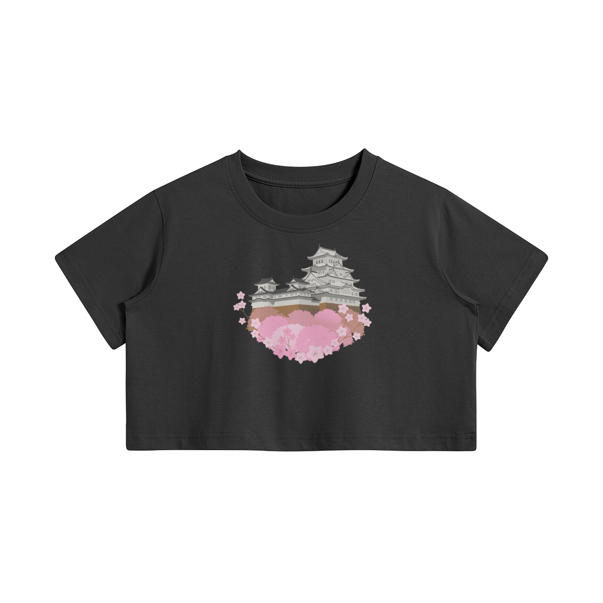 Sakura Crop Top Cherry Blossom Japan Print | Tengura Store