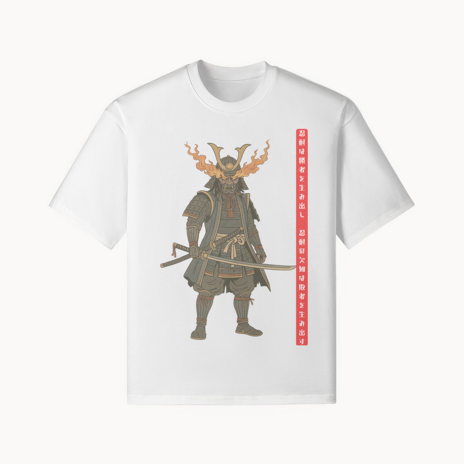 Samurai Armor Graphic T-Shirt - Traditional Japanese Print | Tengura Store