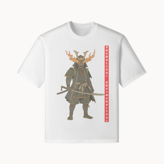 Samurai Armor Graphic T-Shirt - Traditional Japanese Print | Tengura Store