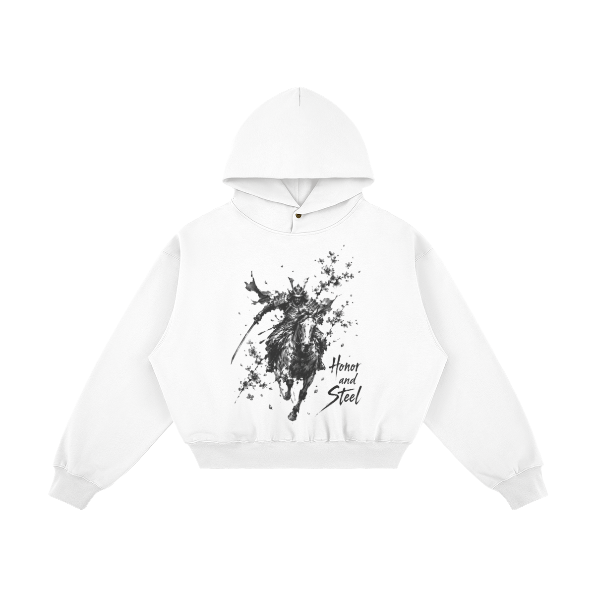 Japanese Samurai Hoodie Honor and Steel | Tengura Store