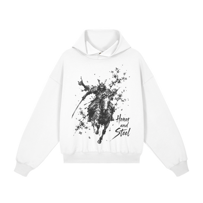 Japanese Samurai Hoodie Honor and Steel | Tengura Store