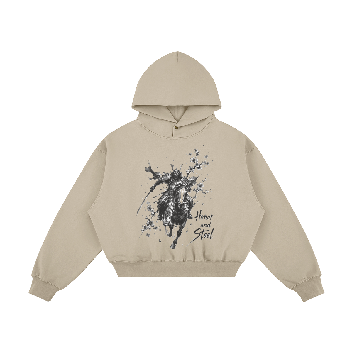 Japanese Samurai Hoodie Honor and Steel | Tengura Store