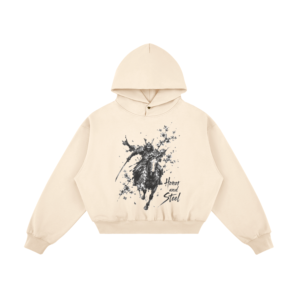 Japanese Samurai Hoodie Honor and Steel | Tengura Store