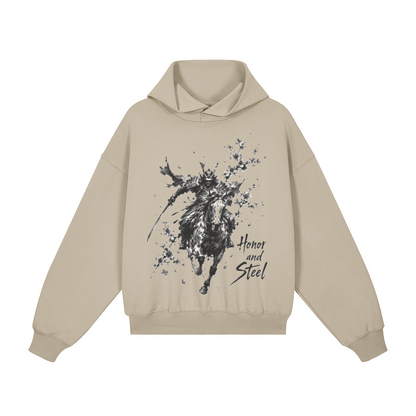 Japanese Samurai Hoodie Honor and Steel Camel | Tengura Store