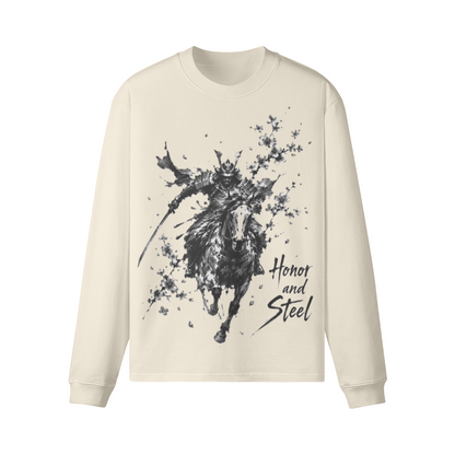 Japanese Long Sleeve Shirt Honor and Steel | Tengura Rice Apricot | Tengura Store