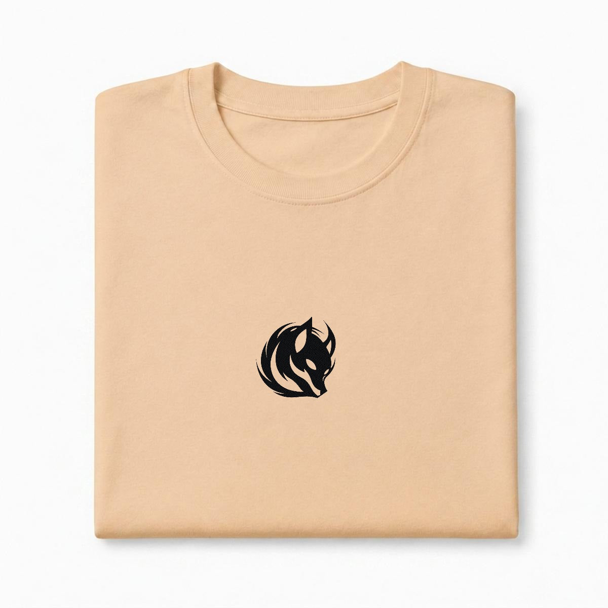 Kitsune Sign Embroidered T-Shirt | Tengura Store